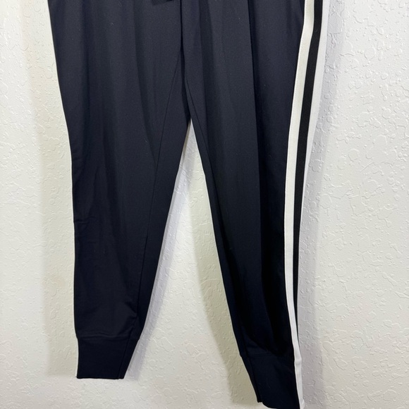 Athleta black drawstring XS stripe metro track elastic waist athletic joggers - Picture 4 of 12